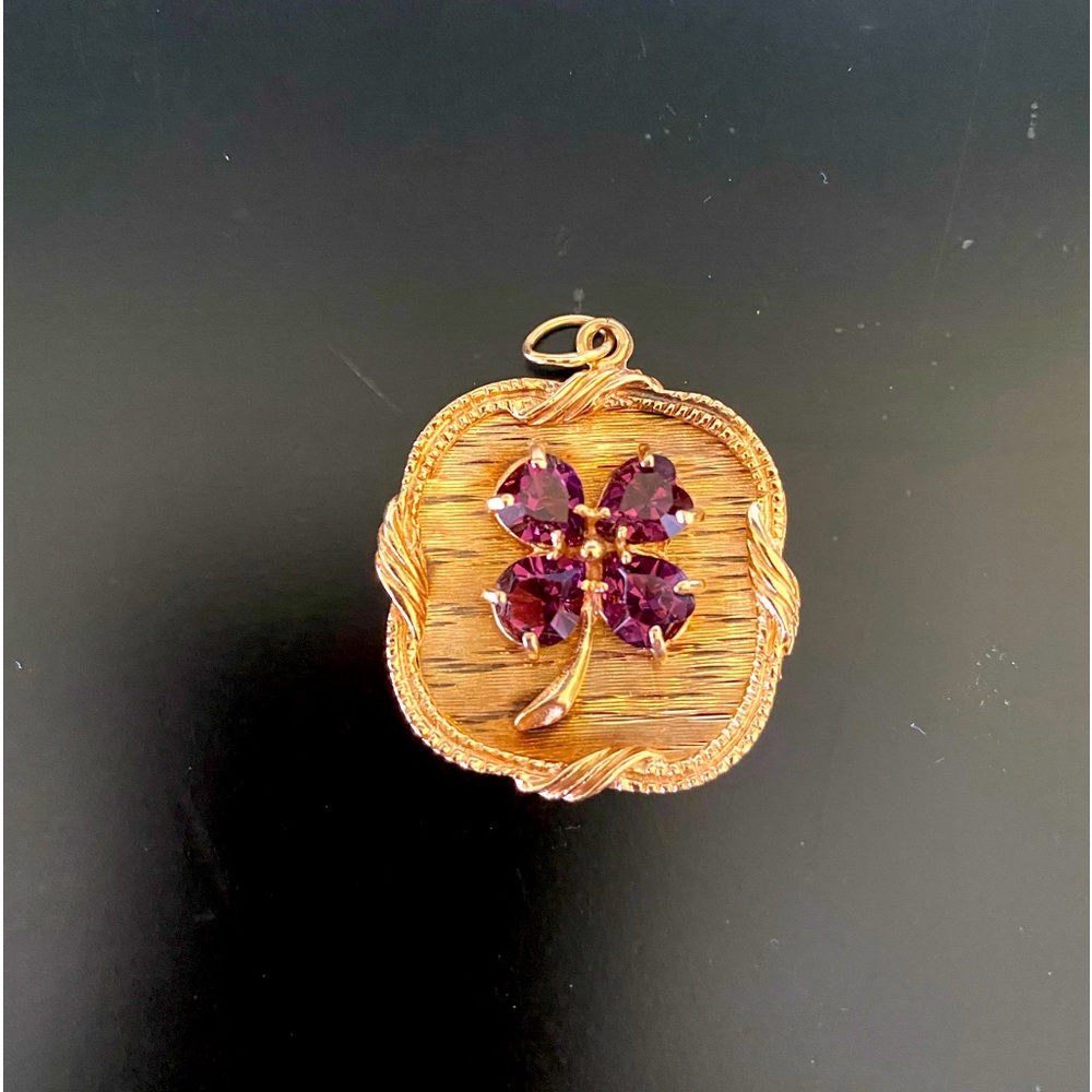 14k Amethyst Charm